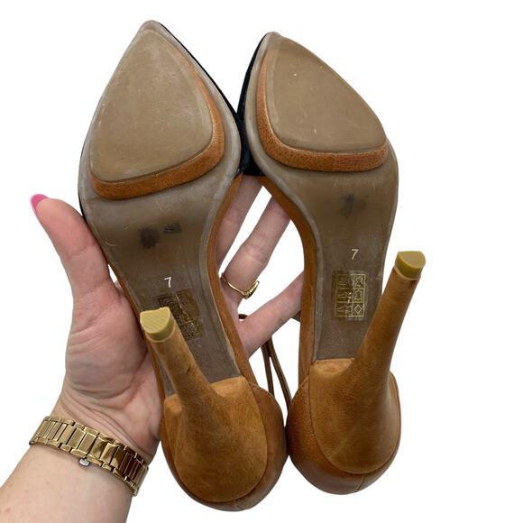 Jeffrey Campbell x Free People Solitaire Leather Ankle Strap Heel size 7 - Picture 6 of 7